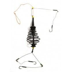 Годівниця для риби, оснащена, Carp Profi, Конус, фарбована, 3 гачки, 20г